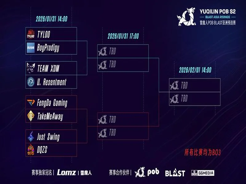 POB BLAST亚洲预选赛中国区公开海选赛八强赛程出炉